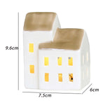 Maxbell Ceramic House Night Light Modern Stand for Celebrations Home Wedding Decor