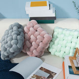 Maxbell Decorative Throw Cushion Soft Pillow Knot Pillow for Desktop Holiday Dorm Pink