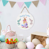 Maxbell Easter Door Sign Wood Door Hanger Bunny Pattern Ornament Housewarming Gift Style A