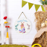 Maxbell Easter Door Sign Wood Door Hanger Bunny Pattern Ornament Housewarming Gift Style A