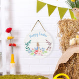 Maxbell Easter Door Sign Wood Door Hanger Bunny Pattern Ornament Housewarming Gift Style C