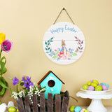 Maxbell Easter Door Sign Wood Door Hanger Bunny Pattern Ornament Housewarming Gift Style C
