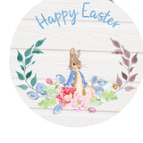 Maxbell Easter Door Sign Wood Door Hanger Bunny Pattern Ornament Housewarming Gift Style C