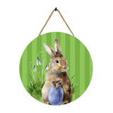 Maxbell Easter Door Sign Wood Door Hanger Bunny Pattern Ornament Housewarming Gift Style D