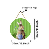 Maxbell Easter Door Sign Wood Door Hanger Bunny Pattern Ornament Housewarming Gift Style D