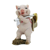 Maxbell Pig Figurine Cute Garden Statue Sculpture Outside Nursery Room Hoeing 10x6.5x5.5cm