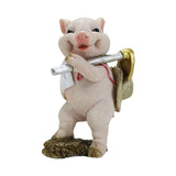 Maxbell Pig Figurine Cute Garden Statue Sculpture Outside Nursery Room Hoeing 10x6.5x5.5cm