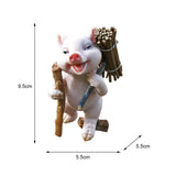 Maxbell Pig Figurine Cute Garden Statue Sculpture Outside Nursery Room Firewood 9.5x5.5cm