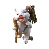 Maxbell Pig Figurine Cute Garden Statue Sculpture Outside Nursery Room Firewood 9.5x5.5cm