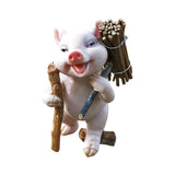 Maxbell Pig Figurine Cute Garden Statue Sculpture Outside Nursery Room Firewood 9.5x5.5cm