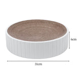 Maxbell Round Cat Scratcher Cardboard Durable Nest Furniture Protection for Kitten White