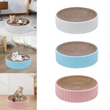 Maxbell Round Cat Scratcher Cardboard Durable Nest Furniture Protection for Kitten White