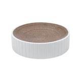Maxbell Round Cat Scratcher Cardboard Durable Nest Furniture Protection for Kitten White