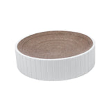 Maxbell Round Cat Scratcher Cardboard Durable Nest Furniture Protection for Kitten White