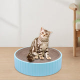 Maxbell Round Cat Scratcher Cardboard Durable Nest Furniture Protection for Kitten Blue