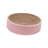 Maxbell Round Cat Scratcher Cardboard Durable Nest Furniture Protection for Kitten Pink