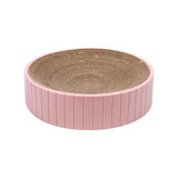 Maxbell Round Cat Scratcher Cardboard Durable Nest Furniture Protection for Kitten Pink
