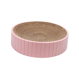 Maxbell Round Cat Scratcher Cardboard Durable Nest Furniture Protection for Kitten Pink