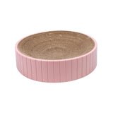 Maxbell Round Cat Scratcher Cardboard Durable Nest Furniture Protection for Kitten Pink