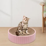 Maxbell Round Cat Scratcher Cardboard Durable Nest Furniture Protection for Kitten Pink