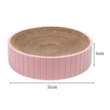 Maxbell Round Cat Scratcher Cardboard Durable Nest Furniture Protection for Kitten Pink