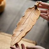 Maxbell Japanese Bamboo Incense Sticks Holder Durable Leaf Statue for Table Office