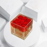 Maxbell Clear Acrylic Flower Vase 2 Tiers Stand Acrylic Flower Box for Wedding