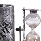 Maxbell Hourglass Decoration Novelty Pen Holder for Living Room Party Anniversary Argent