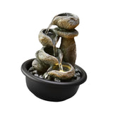 Maxbell Indoor Waterfall Fountains Mini Waterfall Flowing Water Ornament Waterscape Style A