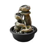 Maxbell Indoor Waterfall Fountains Mini Waterfall Flowing Water Ornament Waterscape Style A