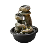 Maxbell Indoor Waterfall Fountains Mini Waterfall Flowing Water Ornament Waterscape Style A