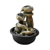 Maxbell Indoor Waterfall Fountains Mini Waterfall Flowing Water Ornament Waterscape Style A