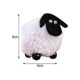 Maxbell Hanging Lamb Ornaments Mini Eid AL Adha Plush Figures for Holiday Home 4Pcs 4x4cm