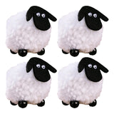 Maxbell Hanging Lamb Ornaments Mini Eid AL Adha Plush Figures for Holiday Home 4Pcs 4x4cm