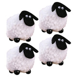 Maxbell Hanging Lamb Ornaments Mini Eid AL Adha Plush Figures for Holiday Home 4Pcs 4x4cm