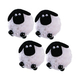 Maxbell Hanging Lamb Ornaments Mini Eid AL Adha Plush Figures for Holiday Home 4Pcs 4x4cm