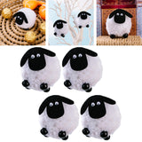 Maxbell Hanging Lamb Ornaments Mini Eid AL Adha Plush Figures for Holiday Home 4Pcs 4x4cm