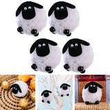 Maxbell Hanging Lamb Ornaments Mini Eid AL Adha Plush Figures for Holiday Home 4Pcs 4x4cm