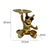 Maxbell Bulldog Statue Modern Desk Storage Tray Desktop Ornament for Table