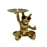 Maxbell Bulldog Statue Modern Desk Storage Tray Desktop Ornament for Table