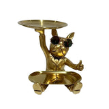 Maxbell Bulldog Statue Modern Desk Storage Tray Desktop Ornament for Table