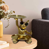 Maxbell Bulldog Statue Modern Desk Storage Tray Desktop Ornament for Table