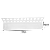 Maxbell Rectangle Flower Vase Long with Lid with Holes for Photo Prop Desktop Decor 60cm