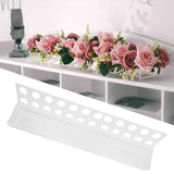 Maxbell Rectangle Flower Vase Long with Lid with Holes for Photo Prop Desktop Decor 60cm
