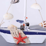 Maxbell Sailboat Model Decor Ornament Wooden Sailing Boat Lightweight for Desk Seagull