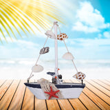 Maxbell Sailboat Model Decor Ornament Wooden Sailing Boat Lightweight for Desk Seagull