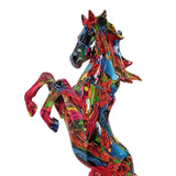 Maxbell Horse Statues Sculptures Artwork Graffiti for Wedding Drawing Room Table Style E