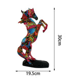 Maxbell Horse Statues Sculptures Artwork Graffiti for Wedding Drawing Room Table Style E