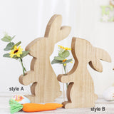 Maxbell Easter Rabbit Vase Figurine Statue Gift Bunnies Sculpture for Indoor Outdoor style A