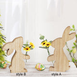 Maxbell Easter Rabbit Vase Figurine Statue Gift Bunnies Sculpture for Indoor Outdoor style A